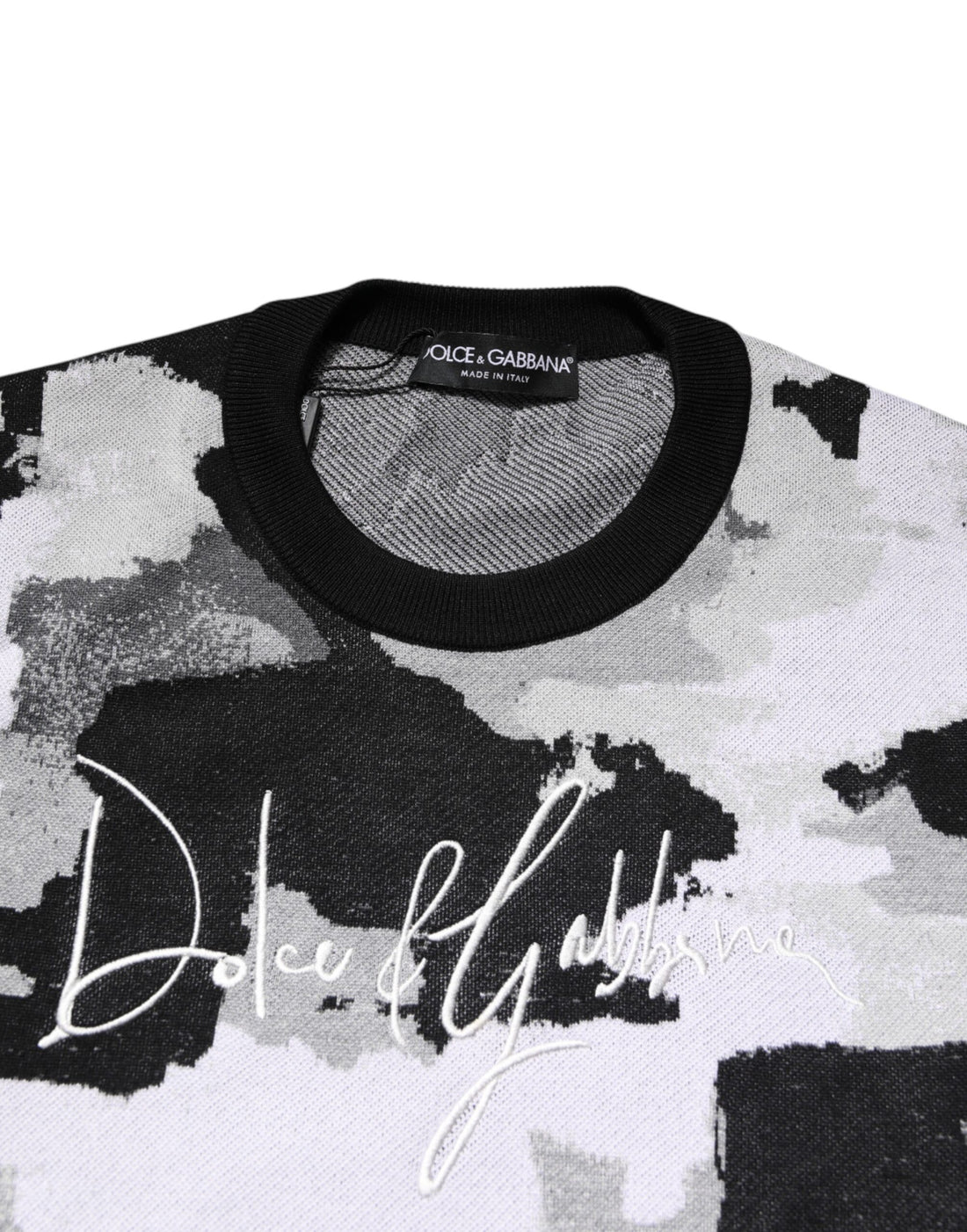 Dolce & Gabbana Multicolor Logo Crew Neck Pullover Sweater