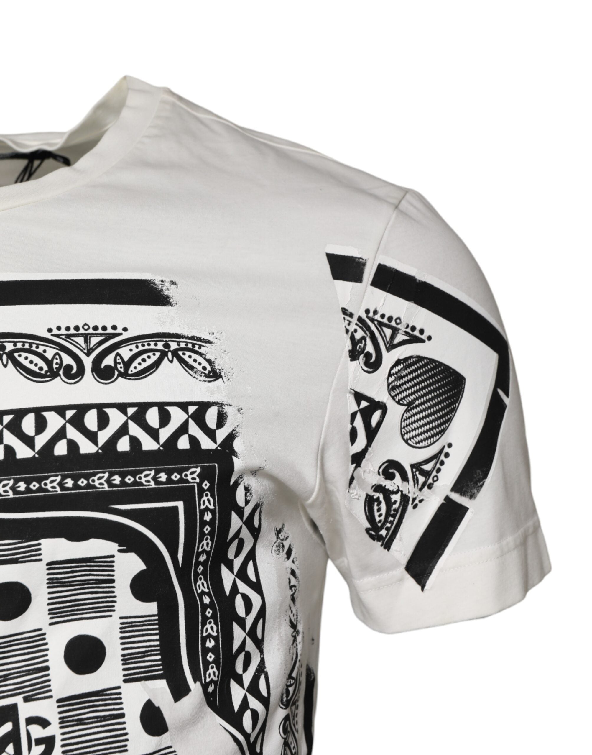 Wit Katoenen T-shirt met Logobandana-print