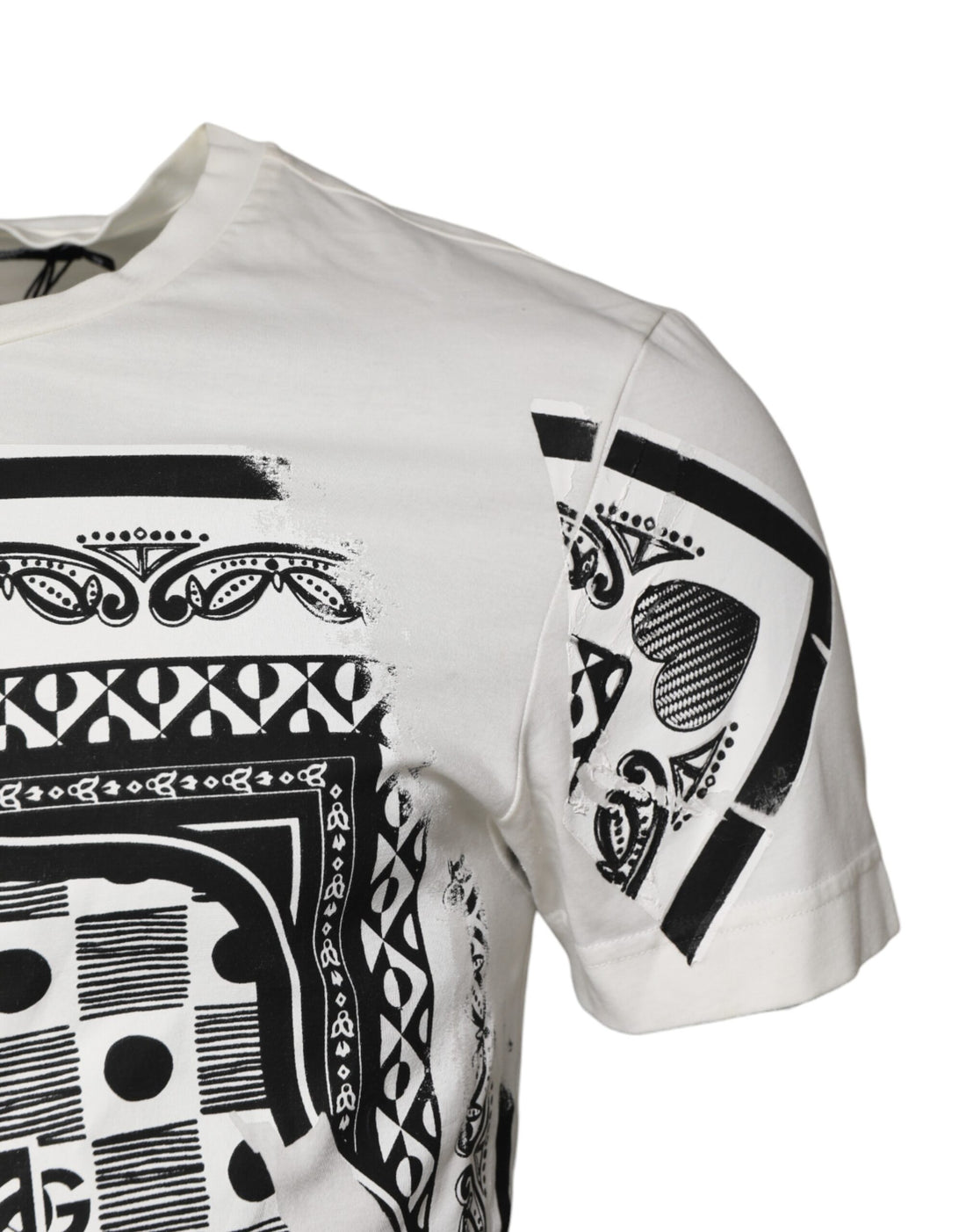 Wit Katoenen T-shirt met Logobandana-print