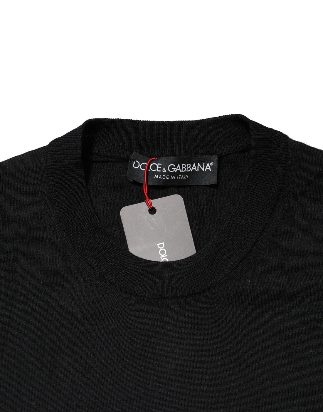 Dolce & Gabbana Black Long Sleeve Crew Neck Pullover Sweater