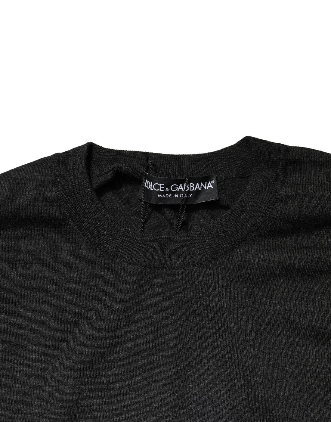 Dolce & Gabbana Gray Long Sleeve Crew Neck Pullover Sweater
