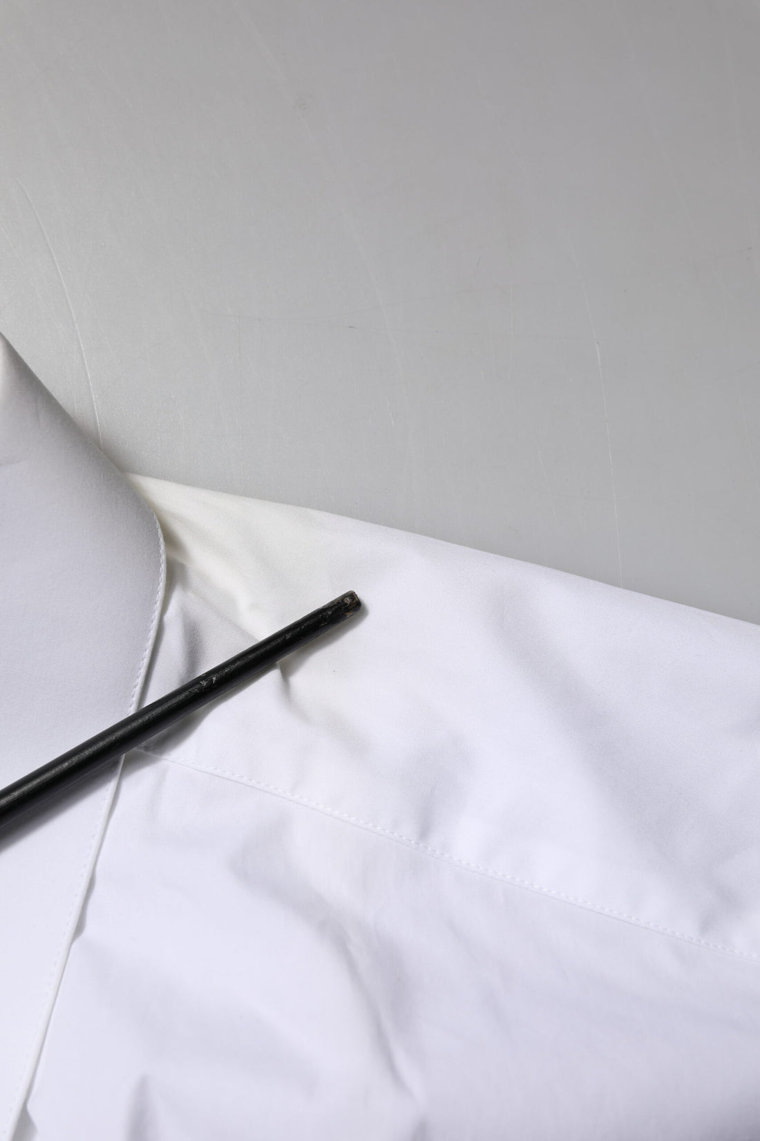 Witte Katoenen GOUDEN Formele Overhemd met Lange Mouwen