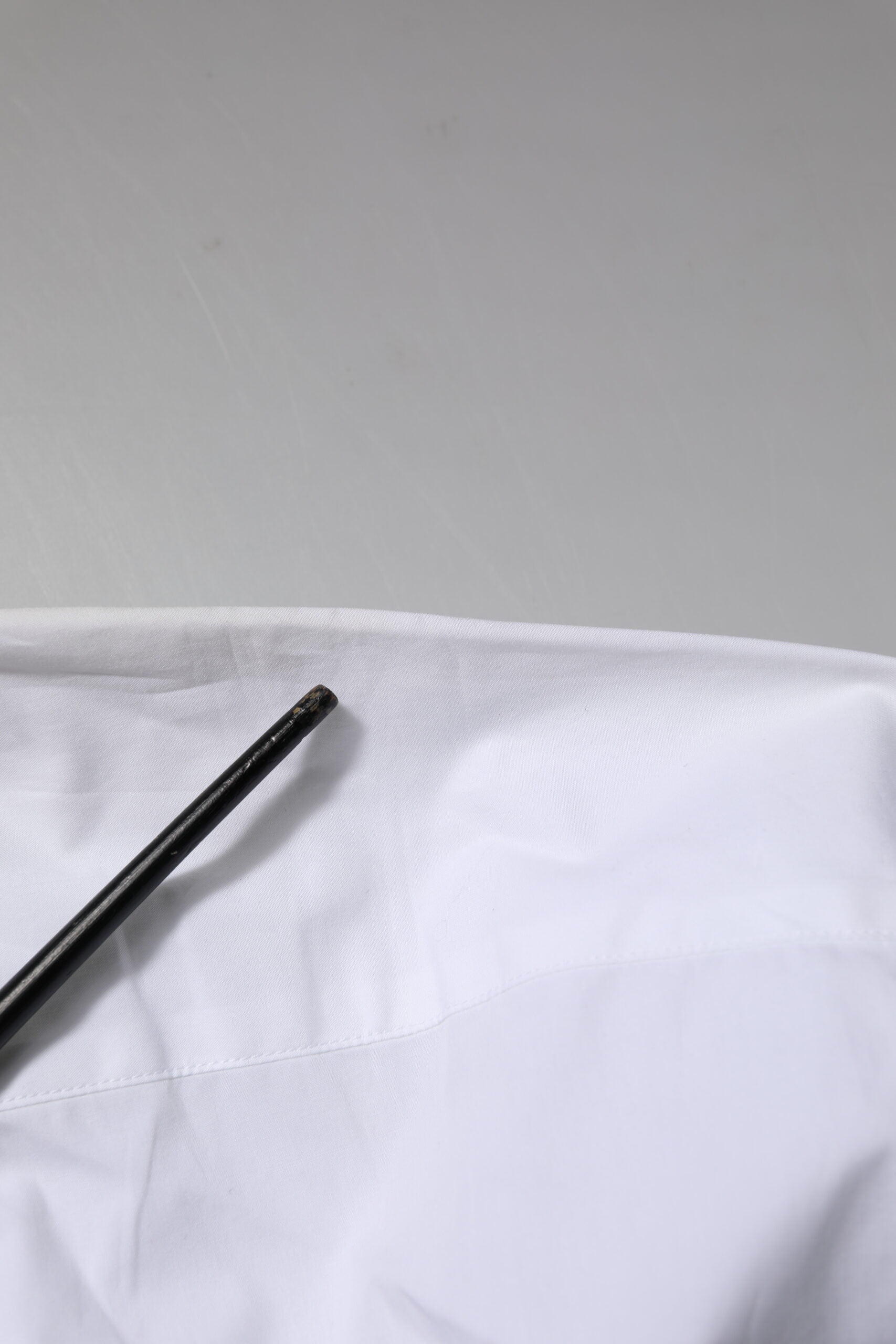 Witte Katoenen GOUDEN Formele Overhemd met Lange Mouwen