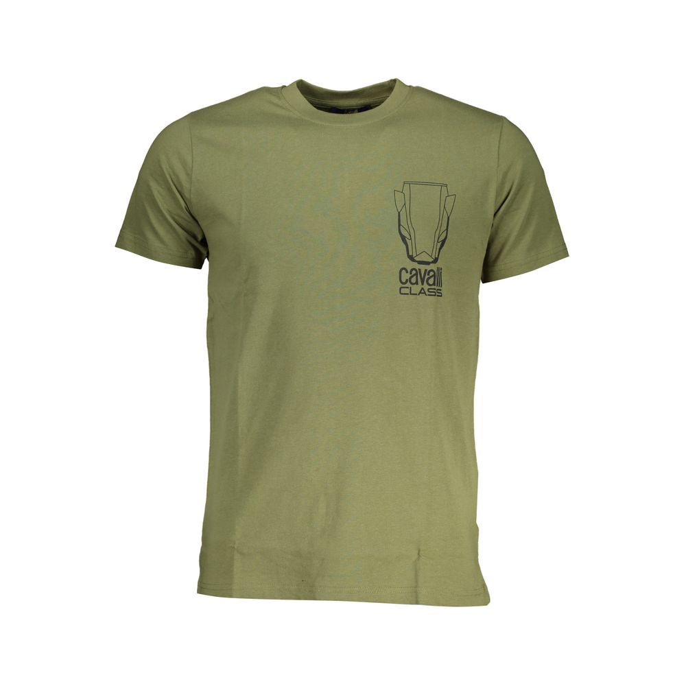 Cavalli Class Verde Cotton Men T-Shirt