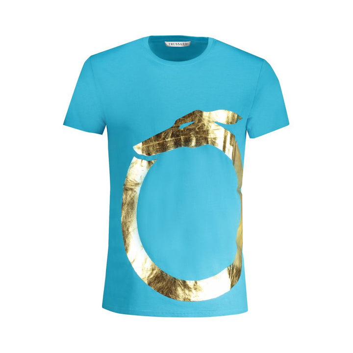 Trussardi Azzurro Cotton Men T-Shirt