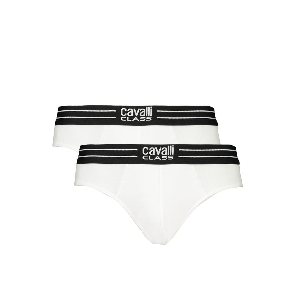 Cavalli Class White Cotton Men's Briefs