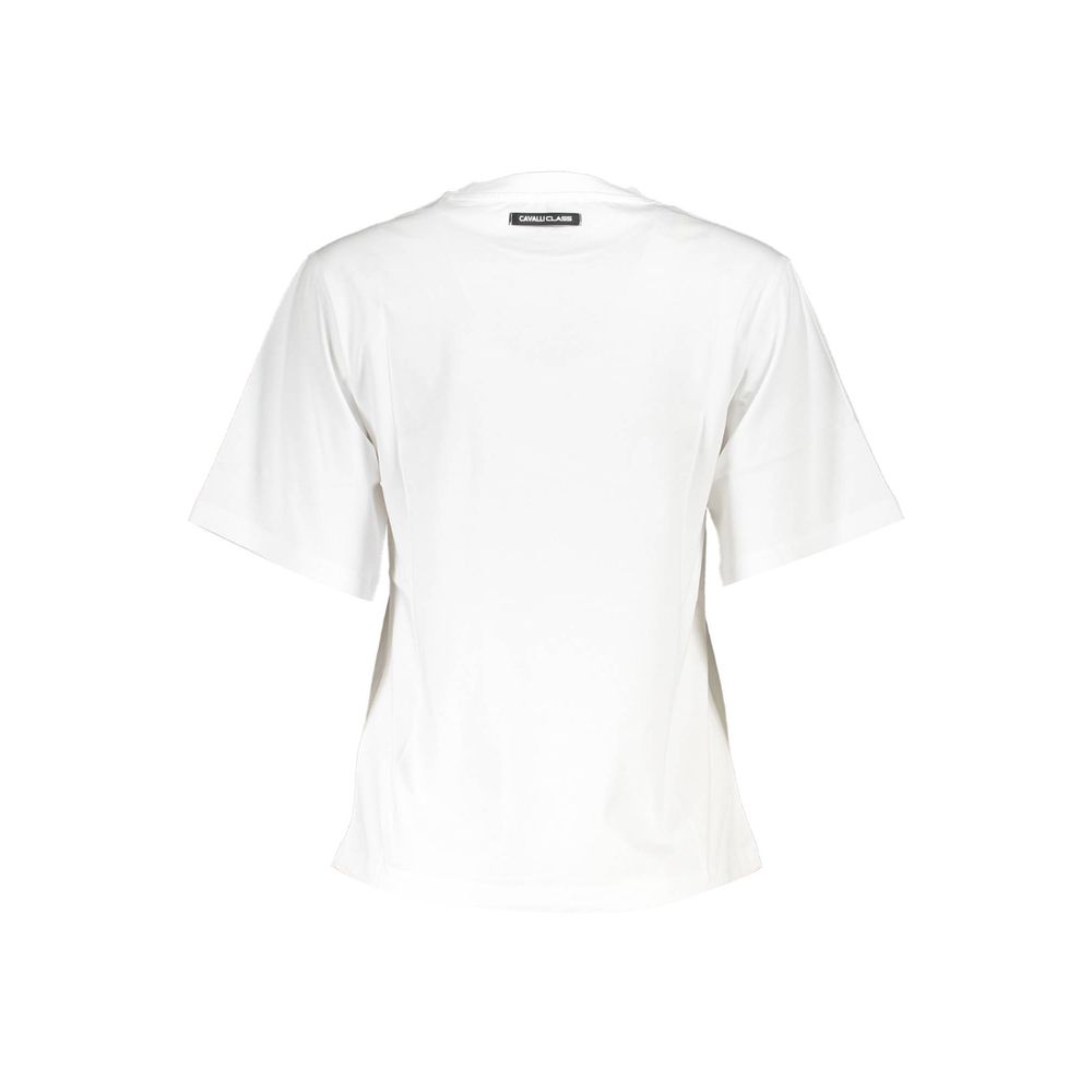 Cavalli Class Bianco Cotton Women T-Shirt