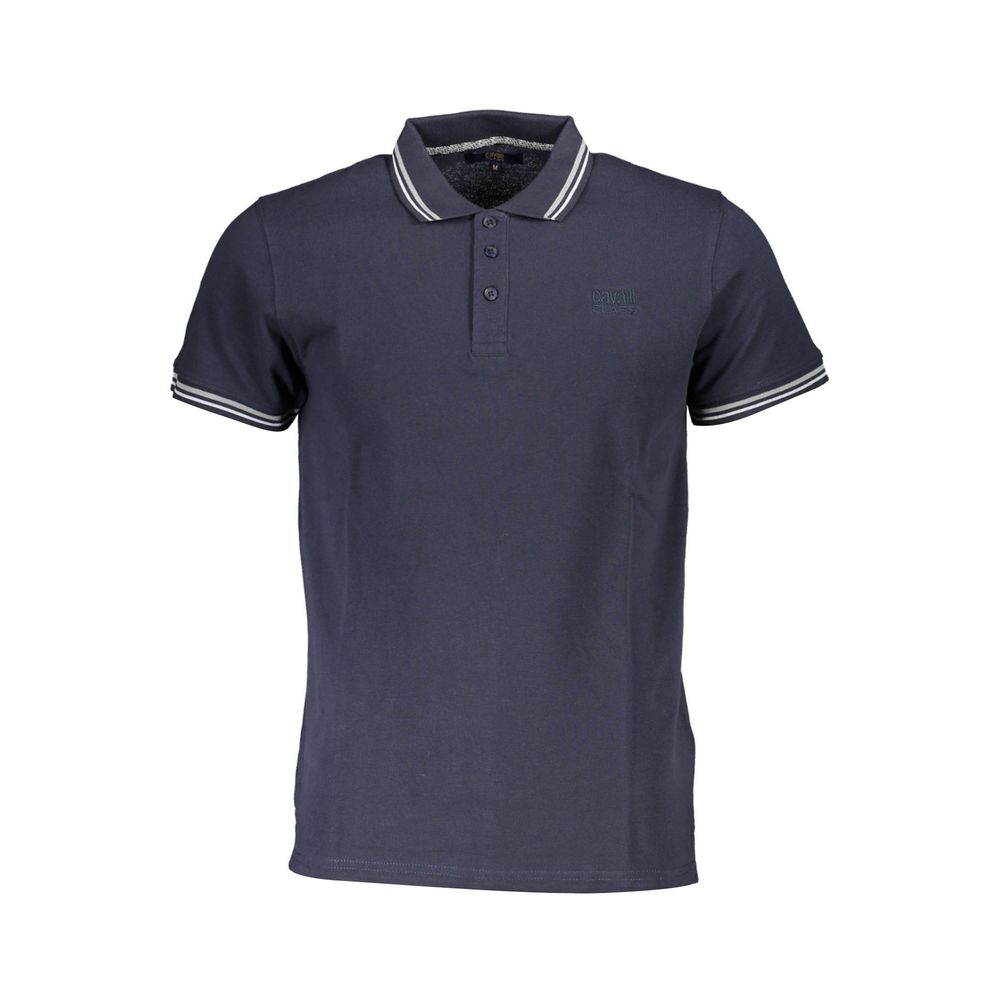 Cavalli Class Blu Cotton Men Polo