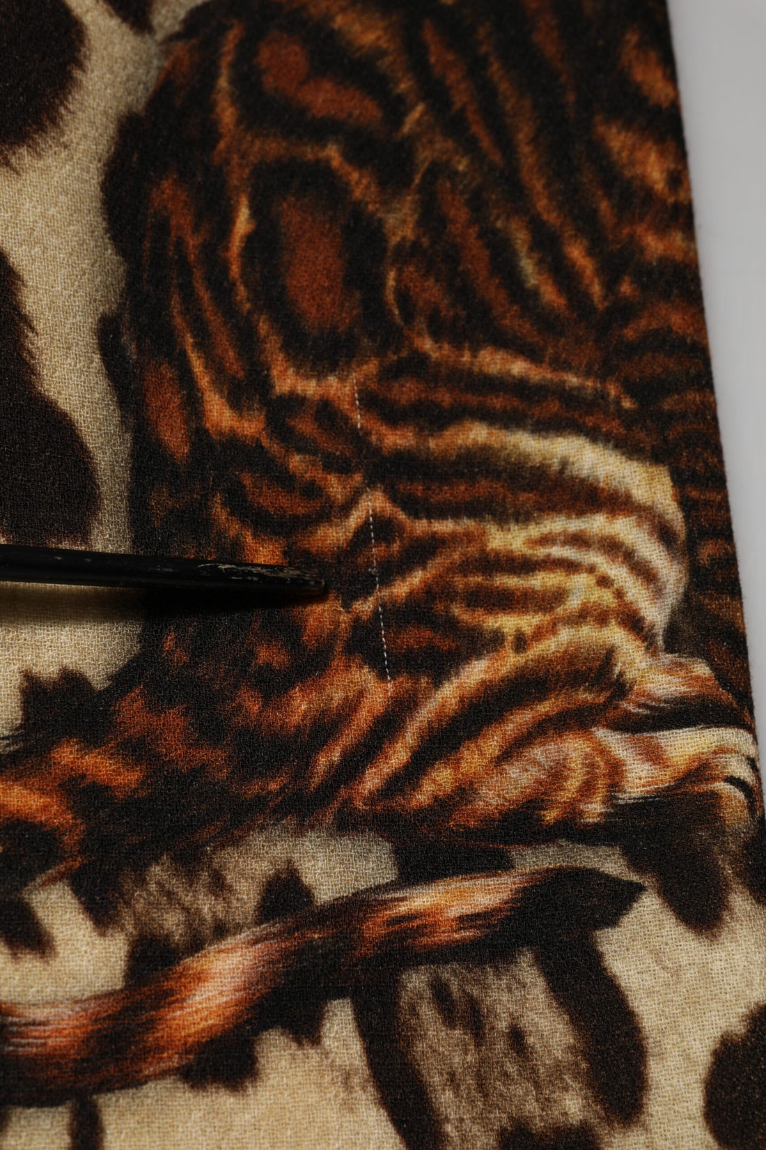 Dolce & Gabbana Brown Leopard Print Belted A-line Midi Dress