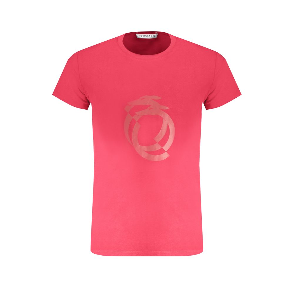 Trussardi Rosso Cotton Men T-Shirt
