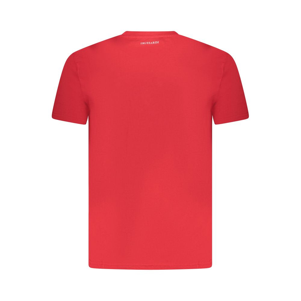 Trussardi Rosso Cotton Men T-Shirt