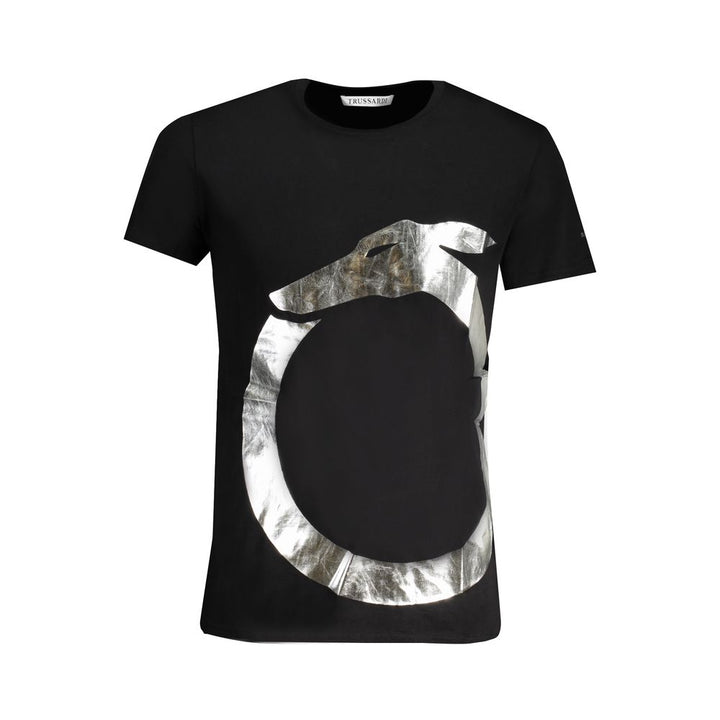 Trussardi Black Cotton Men T-Shirt