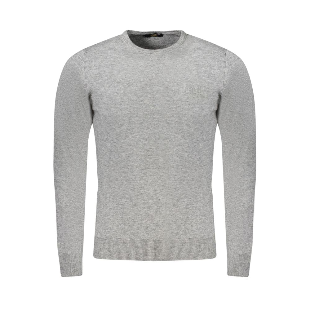 Cavalli Class Grigio Viscosa Men's Sweater
