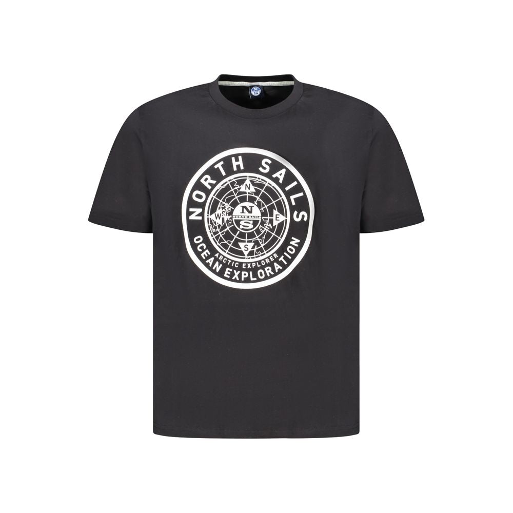 North Sails Black Cotton Men's T-Shirt