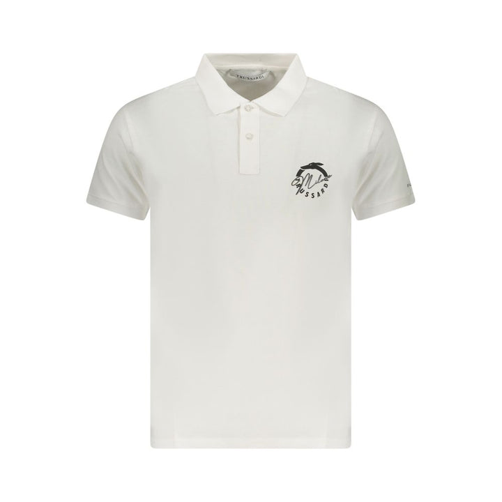 Trussardi White Cotton Men's Polo