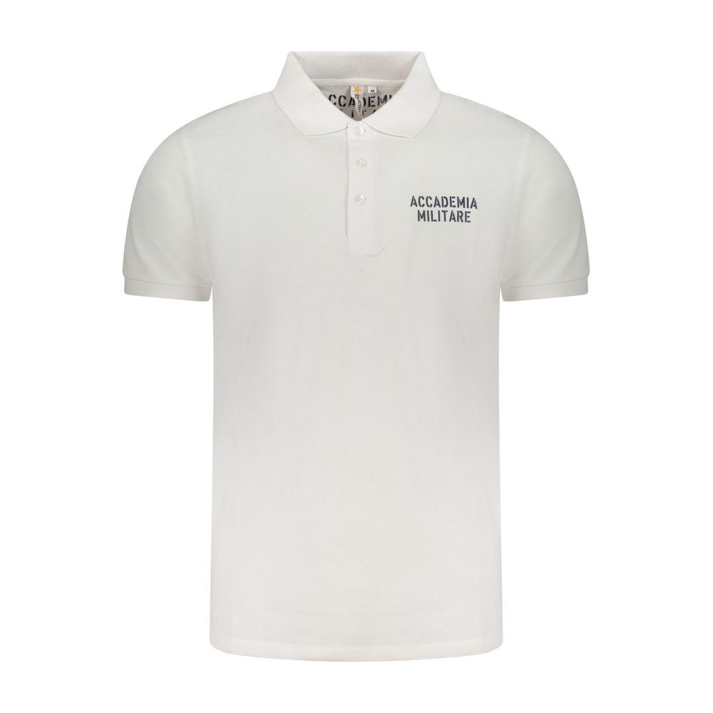 Accademia Militare White Cotton Men's Polo Shirt