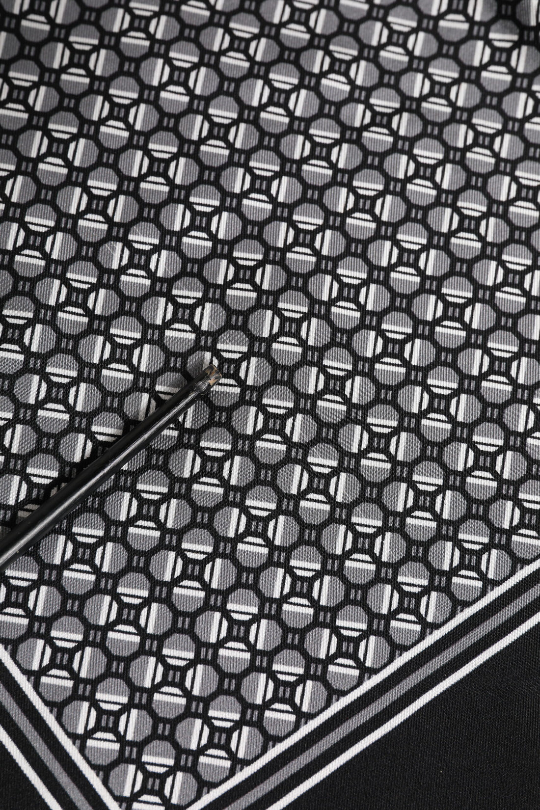Dolce & Gabbana Black White Patterned Square Foulard Scarf