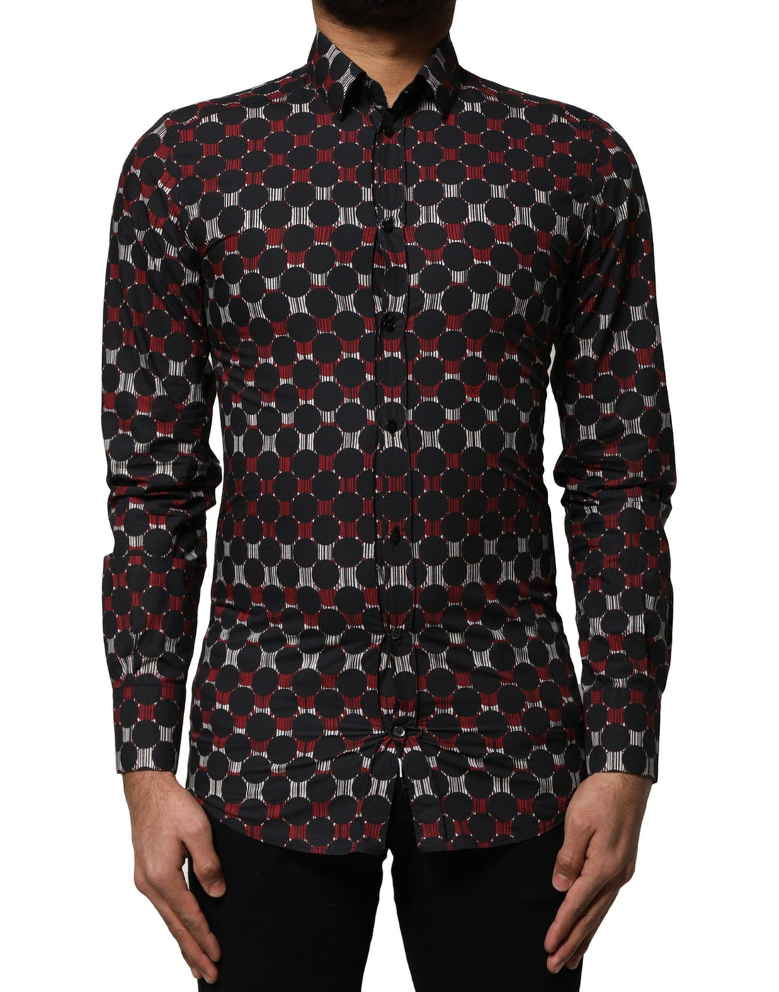 Dolce & Gabbana Multicolor Cotton GOLD Long Sleeves Shirt