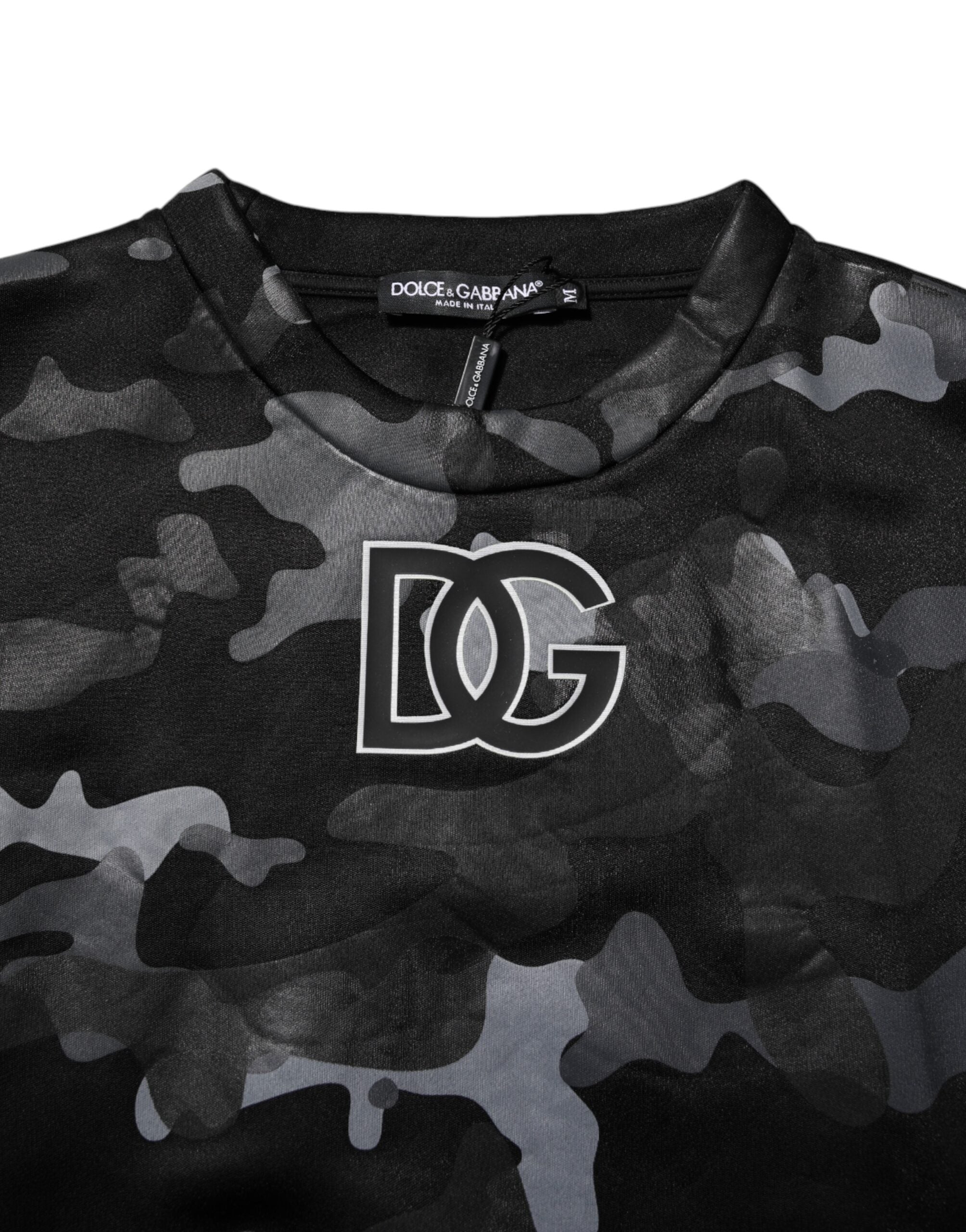 Zwart Camouflage Pullover Sweatshirt Trui