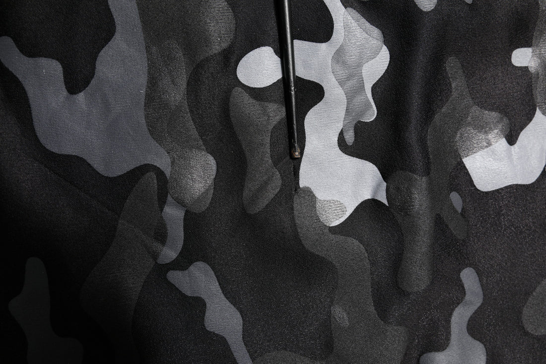 Zwart Camouflage Pullover Sweatshirt Trui