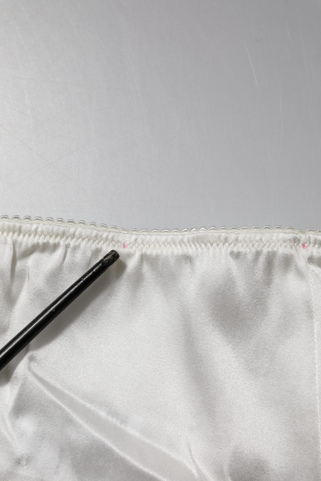 Dolce & Gabbana Ivory Silk Tapered High Waist Pants