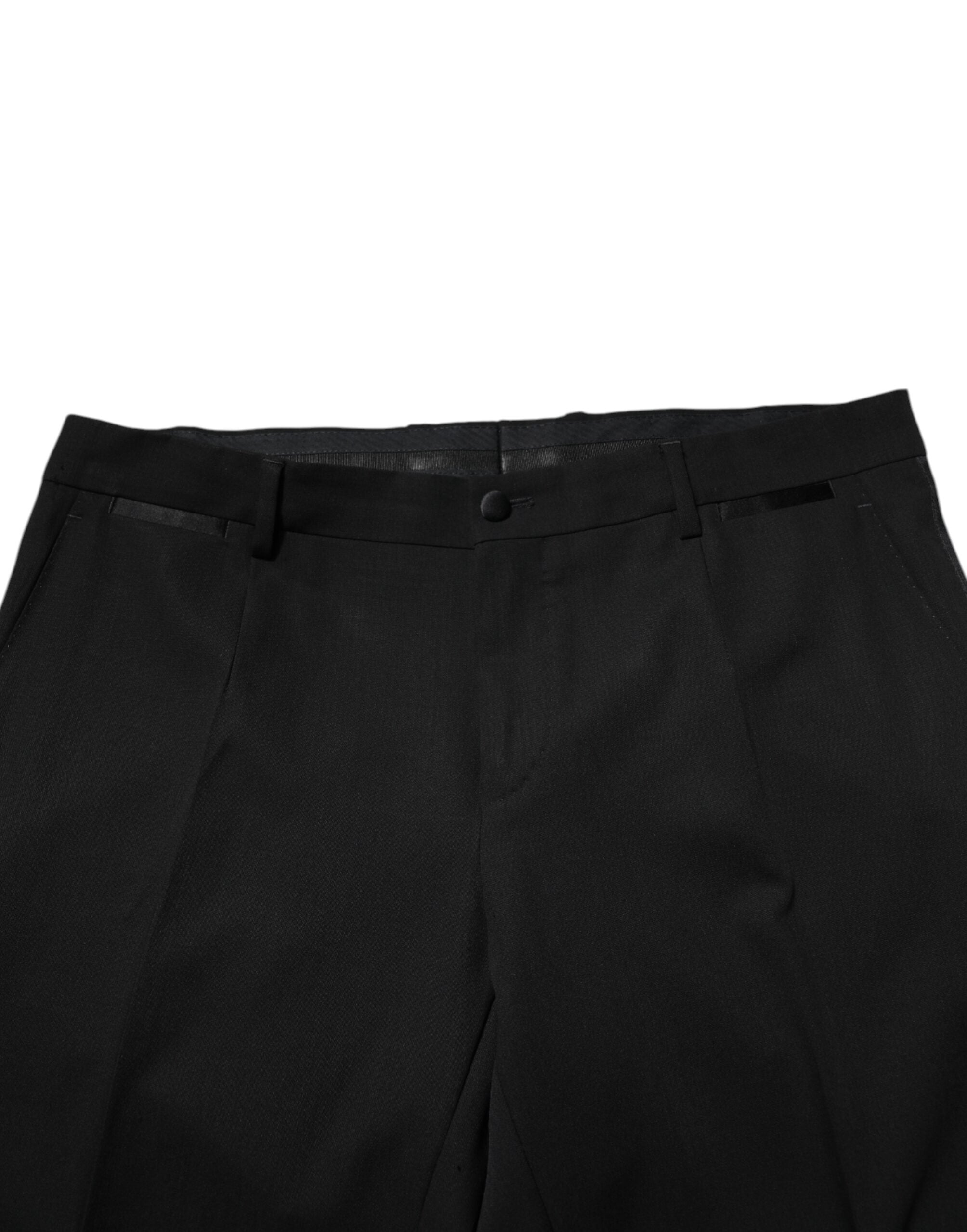 Dolce & Gabbana Black Wool 3 Piece Single Breasted Suit