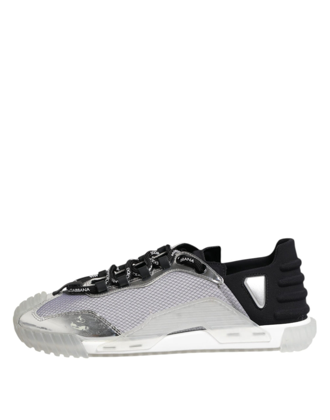 Zilver Zwart Nylon NS1 Lage Heren Sneakers Schoenen