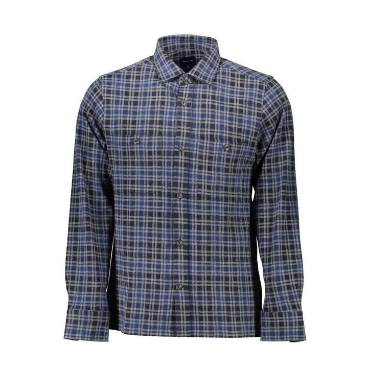 Gant Blu Cotton Mens Shirt