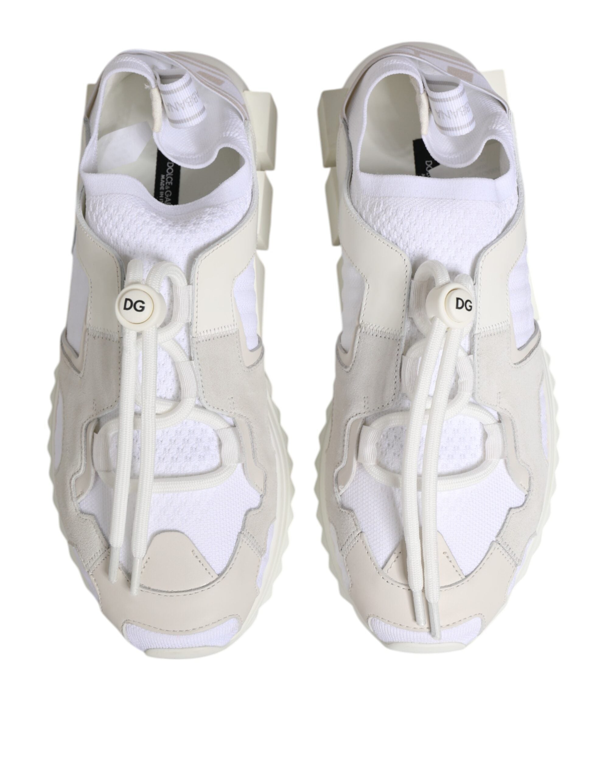 Witte Sorrento Lage Veterschoenen