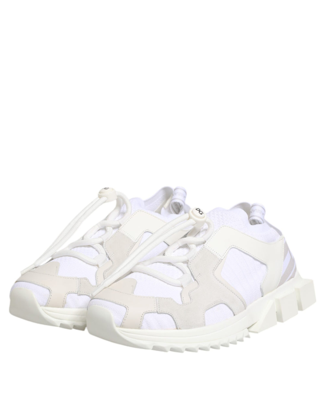 Witte Sorrento Lage Veterschoenen