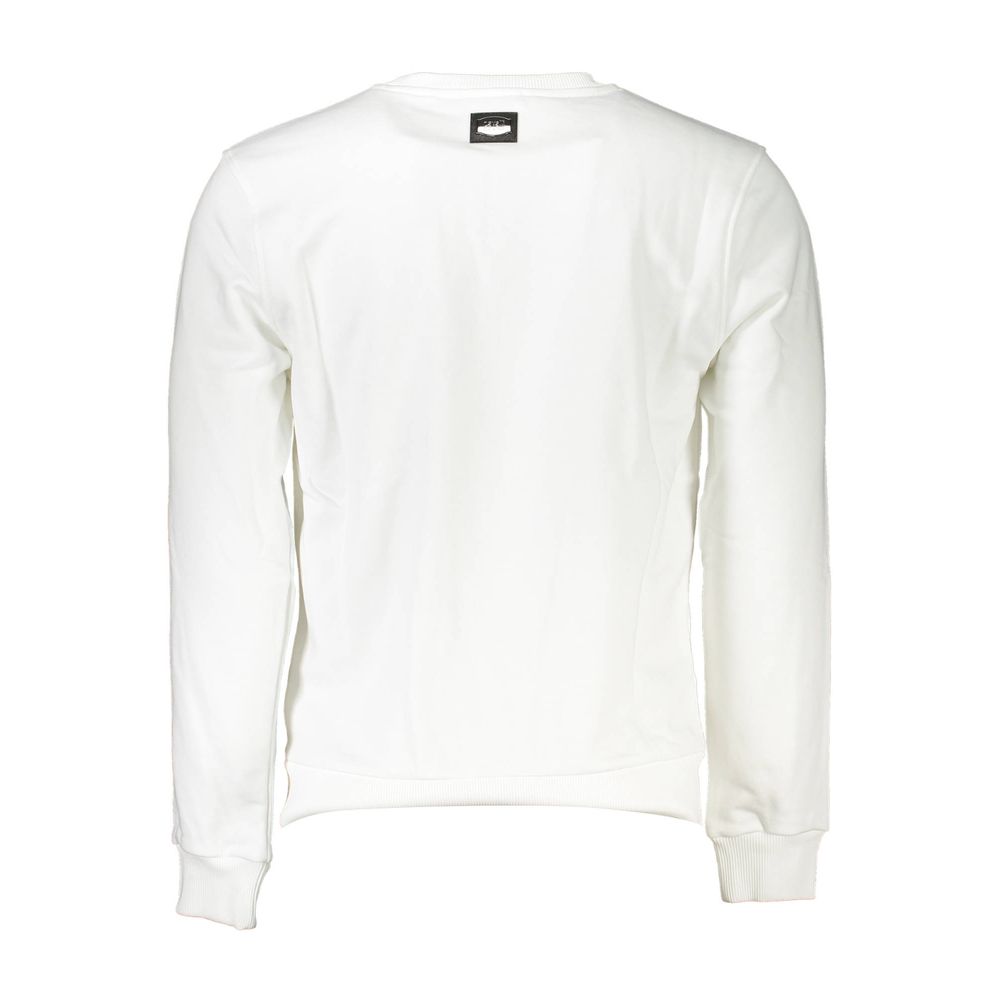 Cavalli Class Bianco Cotton Men Sweatshirt