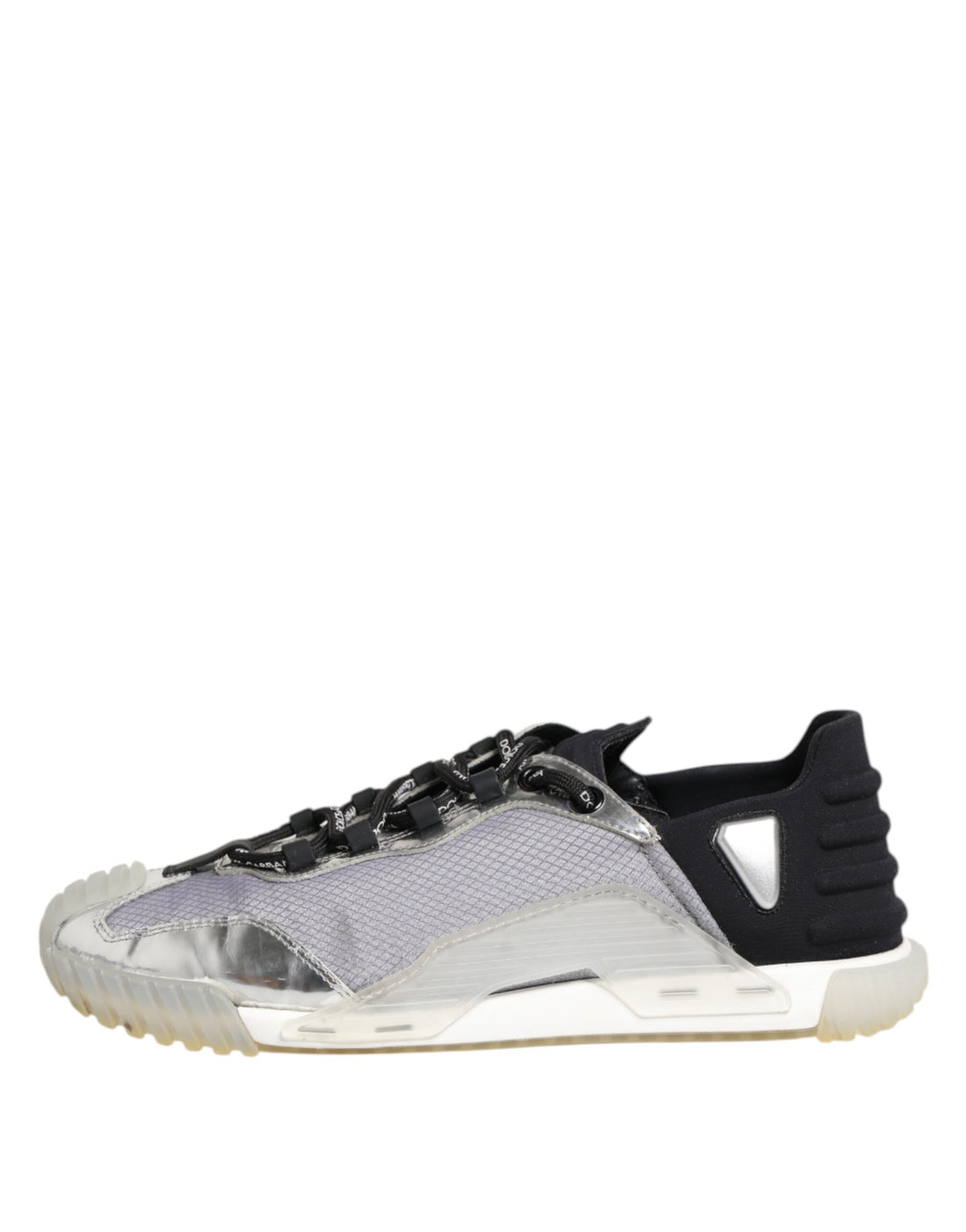 Dolce & Gabbana Black Silver NS1 Men Low Top Sneakers Shoes