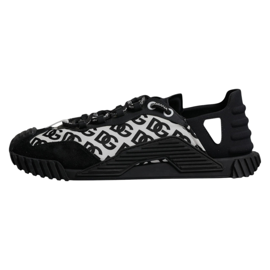 Zwarte Logo Veterschoenen Lage Top NS1 Sneakers