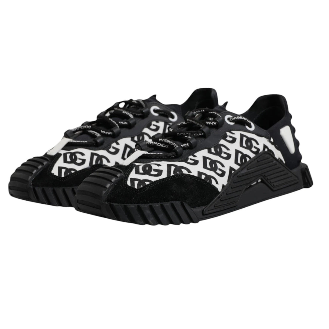 Zwarte Logo Veterschoenen Lage Top NS1 Sneakers