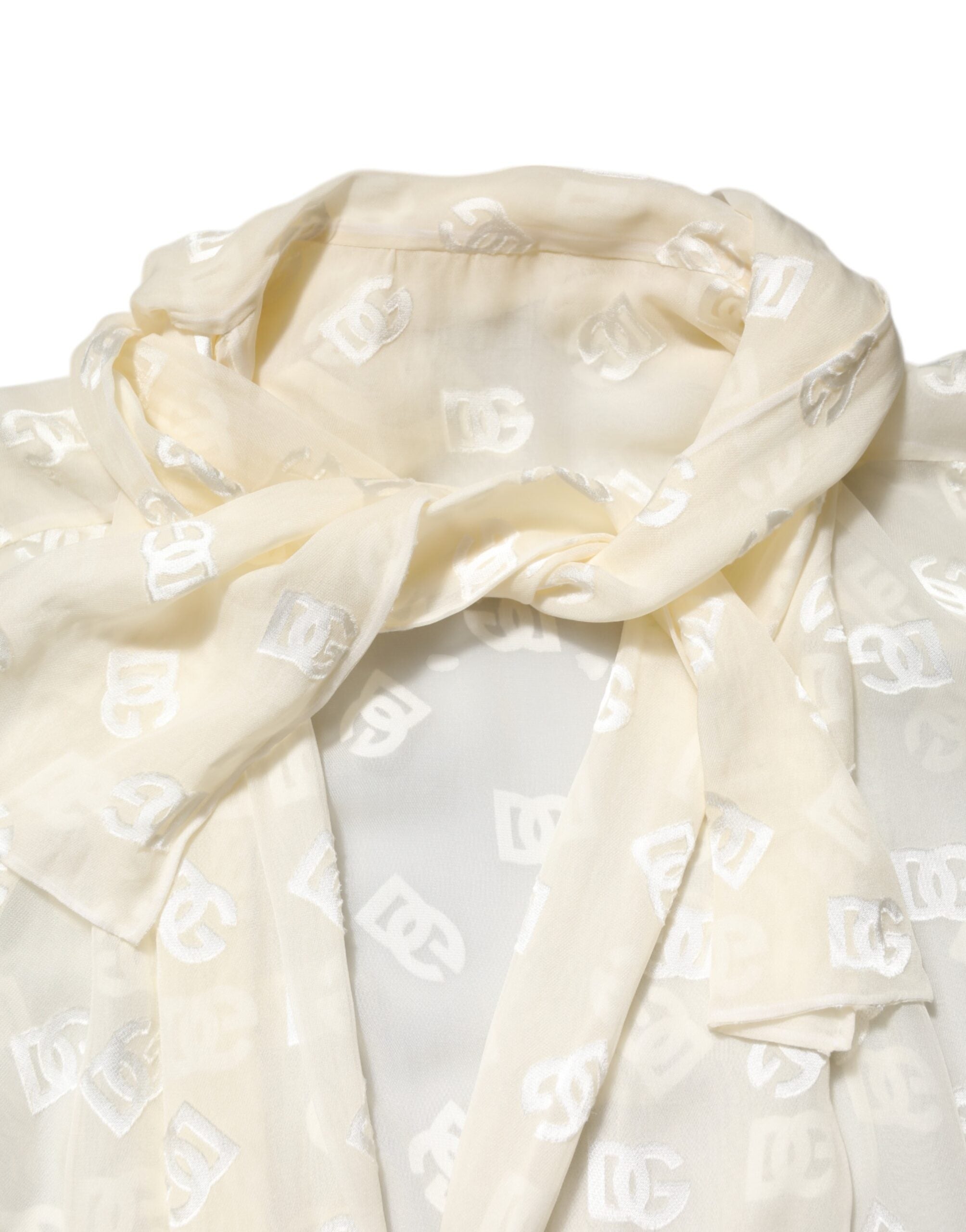 Off White Logo Monogram Ascot Kraagtop