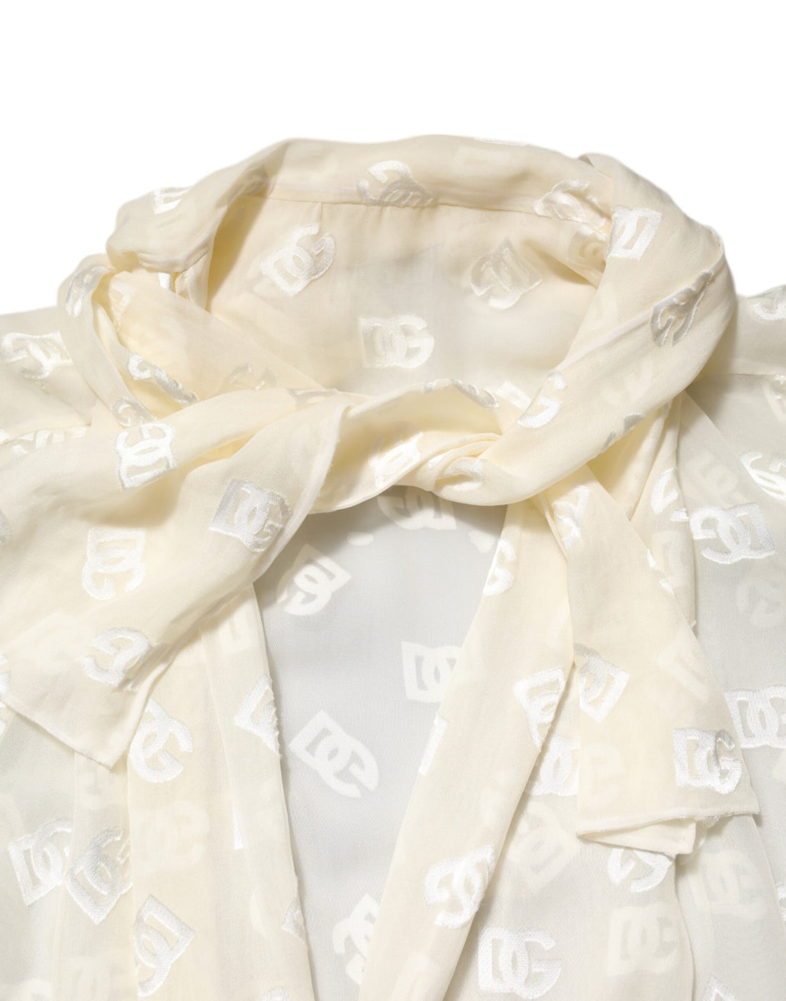 Off White Logo Monogram Ascot Kraagtop