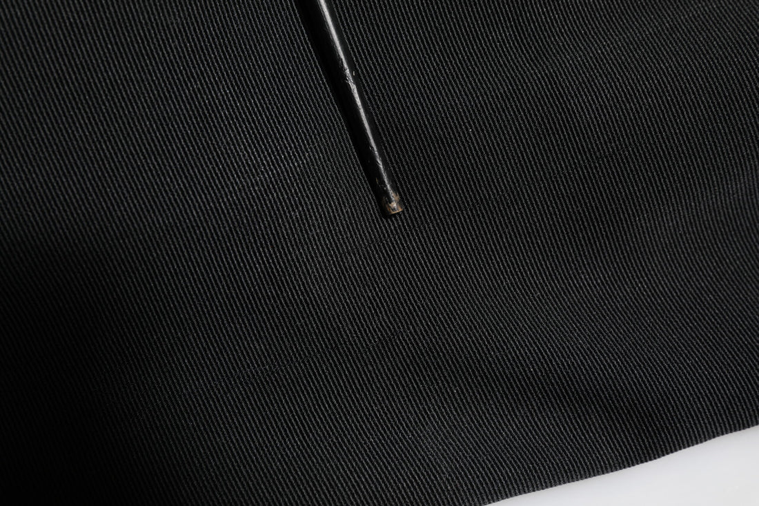 Dolce & Gabbana Black Acetate HighWaist Tapered Trouser Pants