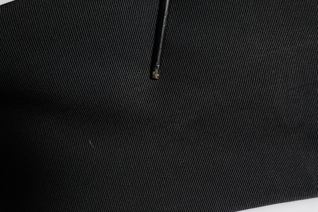 Dolce & Gabbana Black Acetate HighWaist Tapered Trouser Pants
