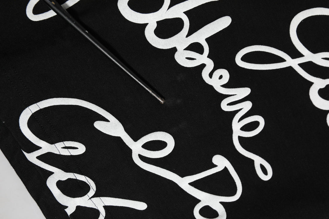 Dolce & Gabbana Black Logo Print Cotton Crew Neck T-shirt