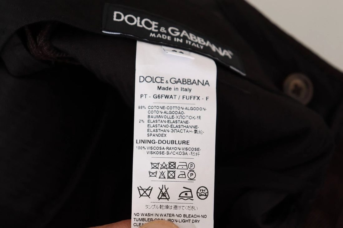 Dolce & Gabbana Bordeaux Cotton Stretch Skinny Trouser