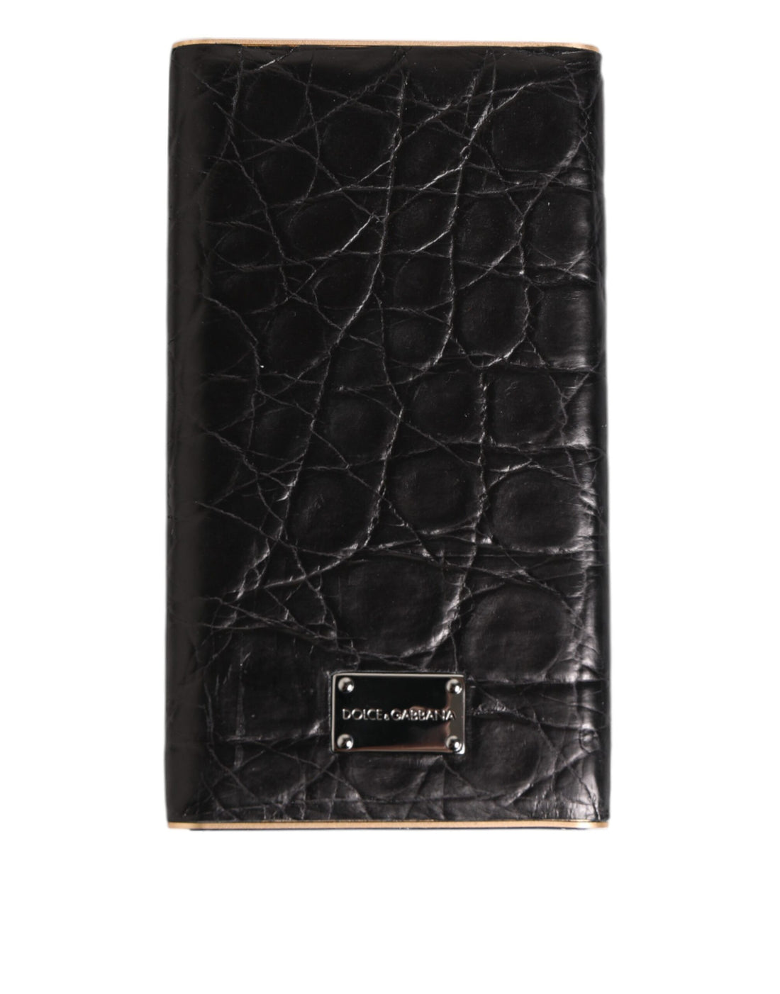 Dolce & Gabbana Black Exoctic Leather Embossed 3000mAh Power Bank Charger USB