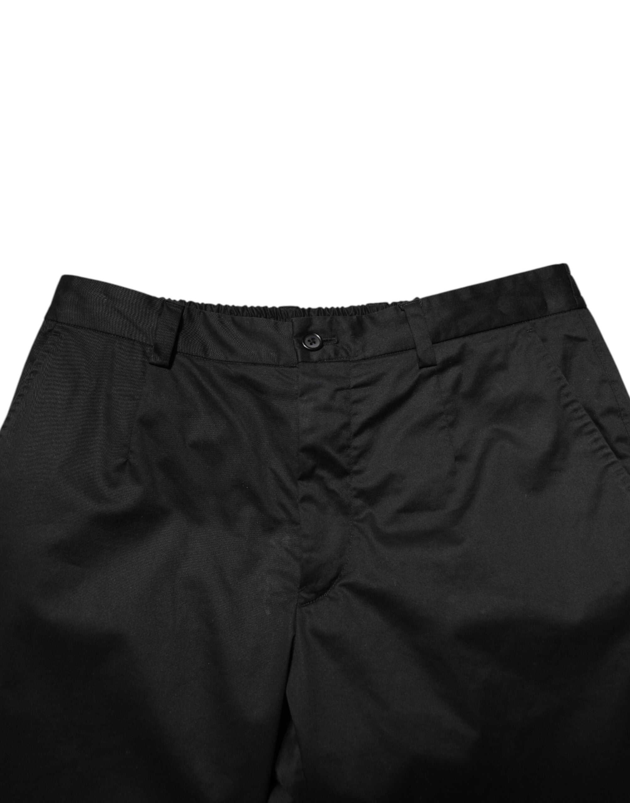 Zwarte Katoenen Taps Toelopende Formele Heren Broek