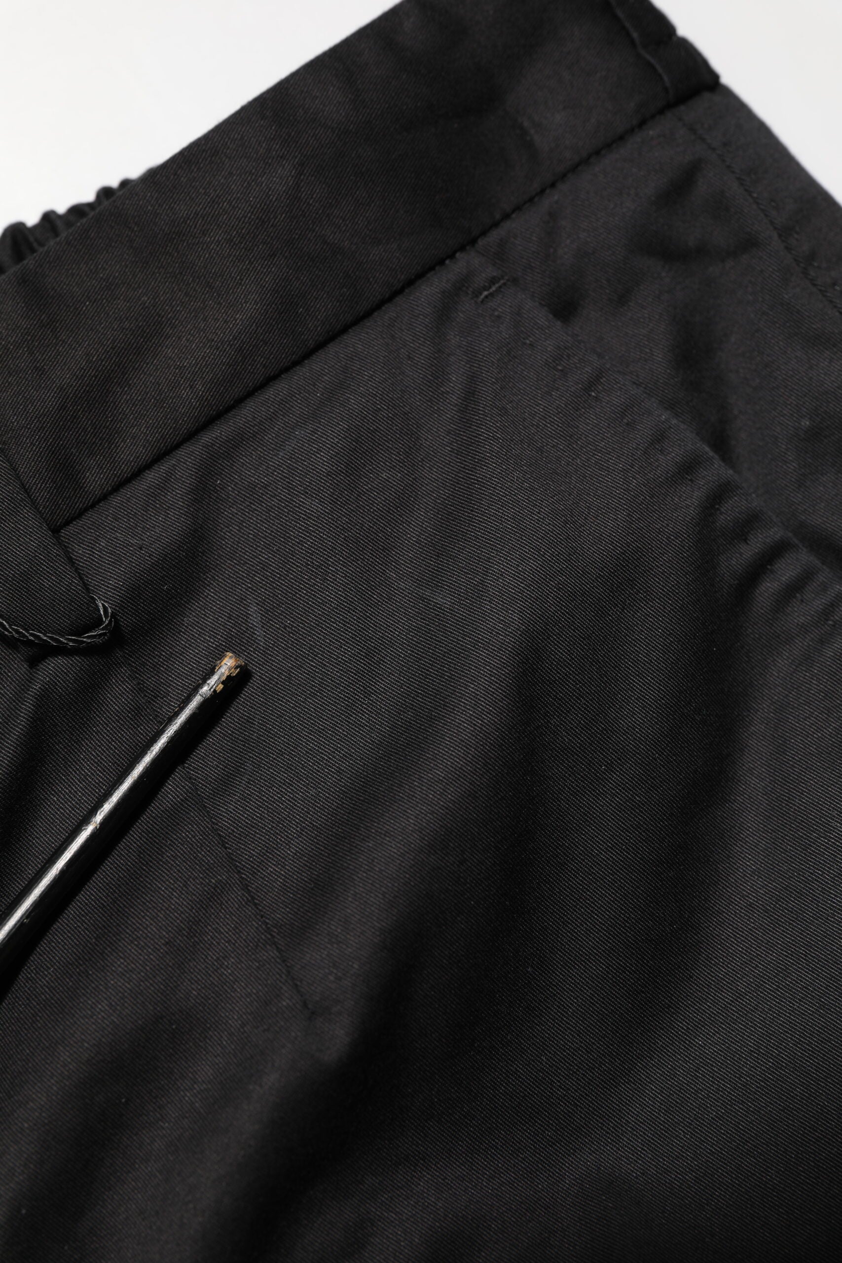Zwarte Katoenen Taps Toelopende Formele Heren Broek