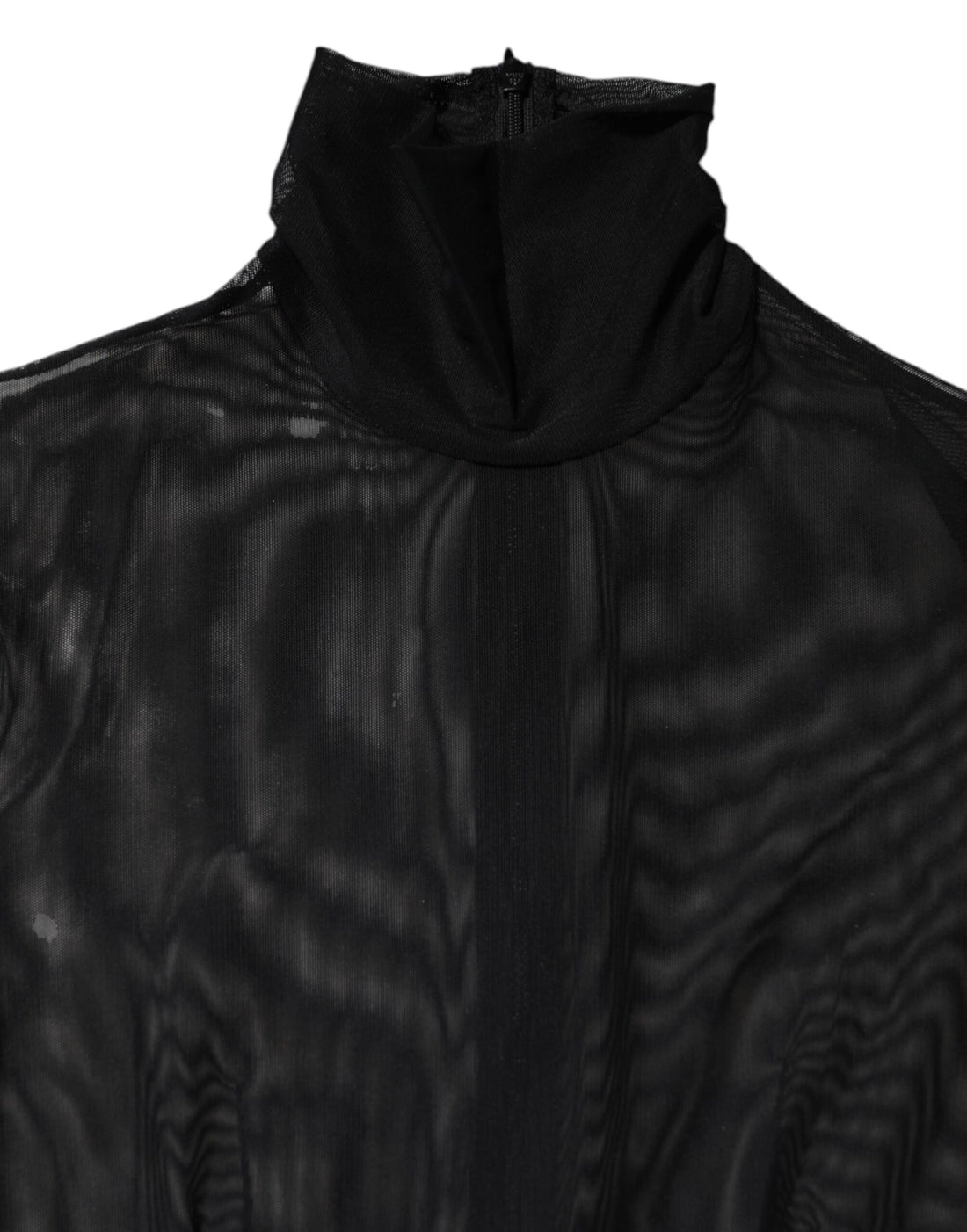 Dolce & Gabbana Black Sheer Mesh Long Sleeve Jumpsuit Bodysuit Dress