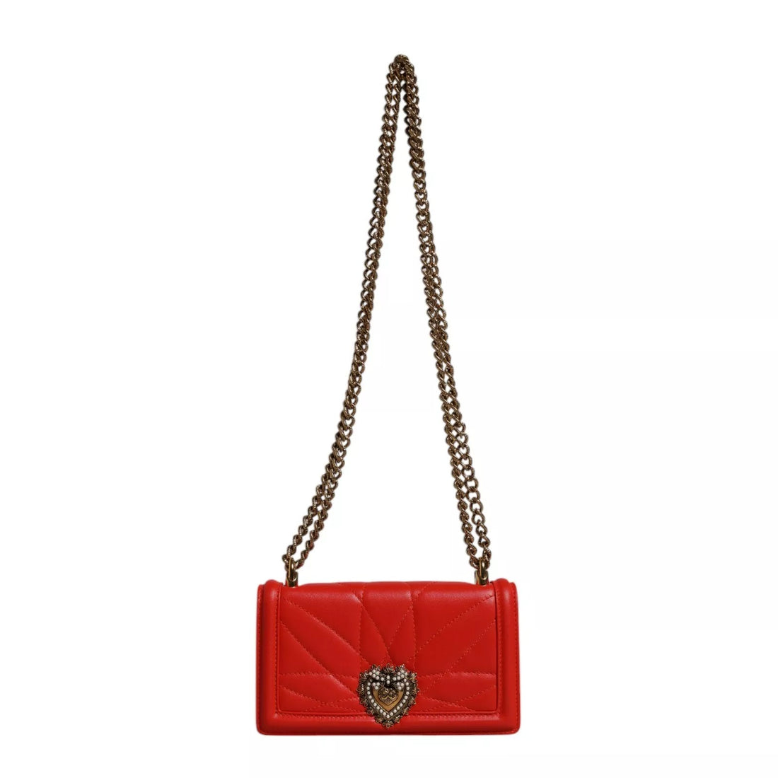 Dolce & Gabbana Red Quilted Devotion Crossbody 11 PRO Phone case bag