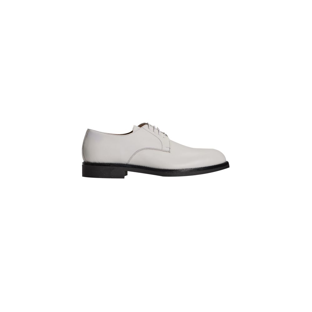 Roberto Pepe Luxury White Leather Men Shoe