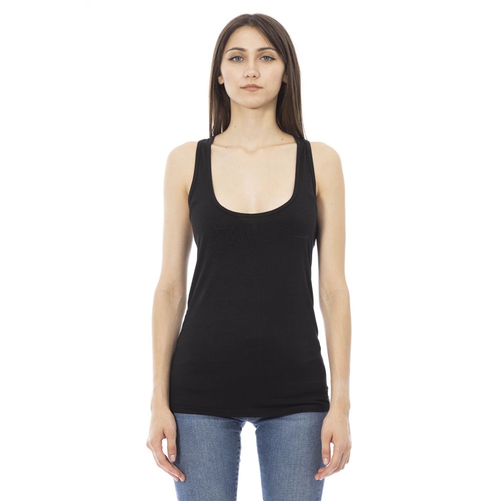 Just Cavalli Black Viscose Women Top