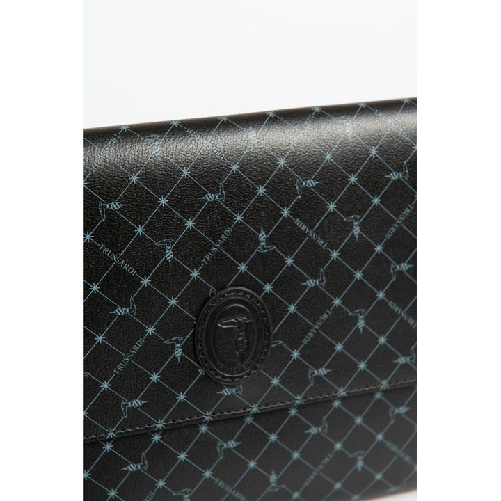 Trussardi Black Polyester Men Clutch