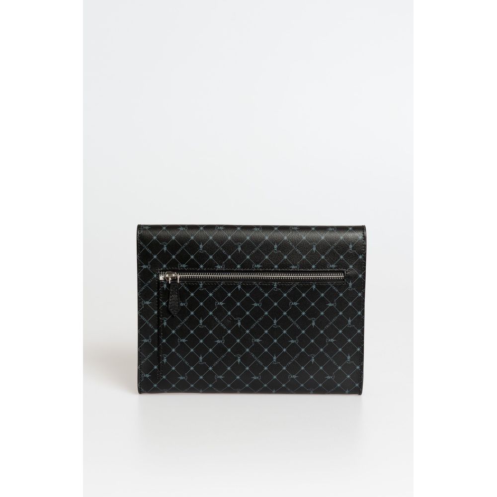 Trussardi Black Polyester Men Clutch
