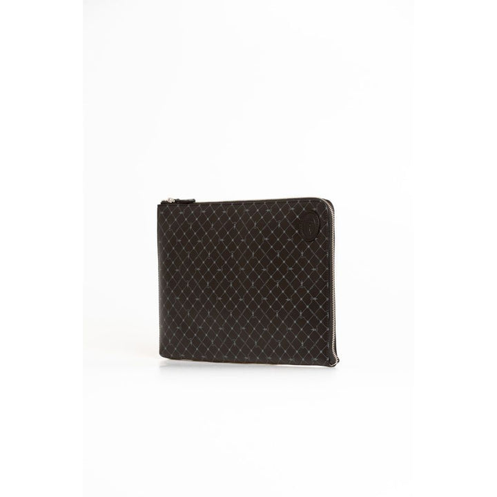 Trussardi Black Leather Men Clutch